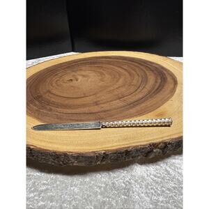 VINTAGE LETTER OPENER SILVER PLATED WOVEN HANDLE MEXICO Platero 6.5” LONG